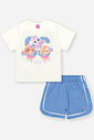 Conjunto Infantil Cheerleader com Shorts em Moletinho – Conjunto Menina Best Friends Cinti NATURAL/AZ PROVENCE