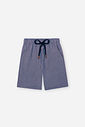 Conjunto Infantil Menino Camiseta Listrada e Bermuda Denim