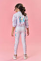 Legging Infantil Menina Total Print Azul Mundo Cinti