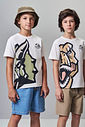 Camiseta Menino Dilophosaurus Jurassic World Amarelo