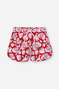 Shorts Infantil em Nylon Estampado – Short Menina Moda Praia Verão com Cordão ROSA IOGURTE