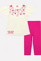 Conjunto Infantil Menina Tutti-Frutti Blusa E Calça Capri Pink Mundo Cinti