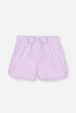 Shorts Infantil em Malha UV Neon – Short Menina Moda Praia Verão com Cordão LILAS BRUMA