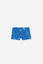 Conjunto Infantil Menino Camiseta UV Tartaruga e Sunga Boxer Azul