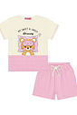 PIJAMA BLUSA E SHORTS NATURAL/RS IOGURTE