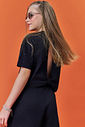 Short Clochard Teen Feminino Com Strass Preto Dway