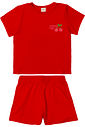 Conjunto Infantil Blusa Cherry Lady e Shorts Vermelho Conjunto Infantil Blusa Cherry Lady e Shorts Vermelho