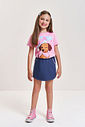 Shorts Saia Infantil em Molecotton Denim – Saia Short Menina Verão com Algodão e Elastano AZUL MARINHO