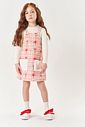 Conjunto Infantil Menina Blusa E Salopete Ursinho Rosa Mundo Cinti