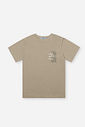 Conjunto Infantil Menino Camiseta Bordada e Bermuda Listrada Latte