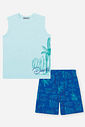 Conjunto Infantil Regata Tropical e Bermuda de Nylon Olympian