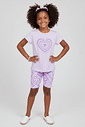 Conjunto Infantil Menina Coração Lilás Abrange