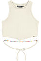 Regata Teen Feminino Com Detalhe Miçangas Natural Dway