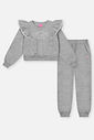 Conjunto Infantil Menina Blusão Babado E Calça Mescla Mundo Cinti Conjunto Infantil Menina Blusão Babado E Calça Mescla Mundo Cinti