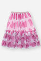 Saia Infantil Menina Tule Rosa Mundo Cinti