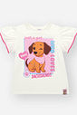 Conjunto Bebê Menina Cachorrinha Dachshund e Bermuda Ciclista – Look Confortável Cinti Baby NATURAL/RS CONFETE