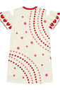 Vestido Infantil Menina Strawberry Gatinha Off White E Vermelho Cinti