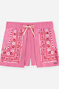 Conjunto Infantil Menina Regata com Recorte e Short Estampa Bandana