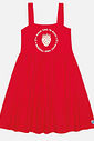 Vestido Infantil Menina Tutti-Frutti Com Laço Costas Vermelho Mundo Cinti