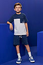 Conjunto Menino Camiseta e Bermuda Comfy Marinho