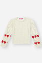 Conjunto Infantil Menina Blusa E Short Corações Vermelho Mundo Cinti
