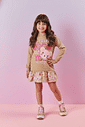 Vestido Infantil Menina Bolsa Bege Mundo Cinti