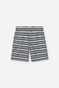 Conjunto Infantil Menino Polo e Bermuda Listrada Chumbo