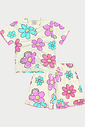 Conjunto Infantil Menina Margaridas Lilás Abrange