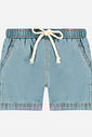 Conjunto Bebê Menino Camiseta Urso Surfista e Bermuda Jeans Médio