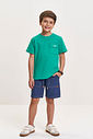 Camiseta Infantil em Moletinho Waffle com Bolso Verde