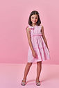 Vestido Infantil Menina Rosa com Laço e Strass