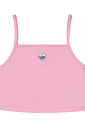 Conjunto Infantil Menina Blusa Cropped, Short E Camisa Total Print Rosa Cinti