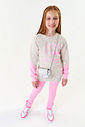 Conjunto Blusão Color Block E Legging Mescla E Preto Abrange