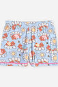 Conjunto Infantil Menina Pijama Ursinhas e Flores em Malha Suede