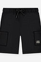 Conjunto Menino Camiseta Press Start e Bermuda Preto
