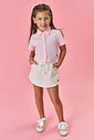 Camisa Infantil Menina Tutti-Frutti Estampa Costas Rosa Mundo Cinti