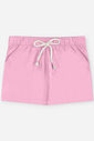 Conjunto Infantil Menina Regata Cropped e Short-Saia com Linho Iogurte