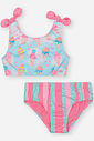 Biquíni Infantil em Malha UV com Estampa de Sorvetes e Gelato – Moda Praia Menina Rosa Neon VD ATOL/ROSA NEON