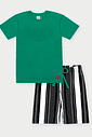 CONJ CAMISETA E BERMUDA VD VIVID/PRETO
