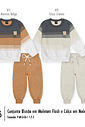 Conjunto Infantil Moletom com Listras – Look de Inverno Quentinho e Confortável
