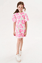 Vestido Infantil Menina Corações Rosa Cinti
