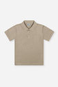 Camisa Polo Infantil Menino em Moletinho Bege