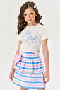 CONJ BLUSA,SAIA/SHORTS E BOLSA NAT/AZ HORTENS/RS IO
