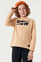 Conjunto Camiseta E Calça Jogger Em Sarja Bege E Preto Abrange