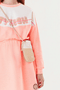 VESTIDO ML E BOLSA LJ NEON/BG AREIA