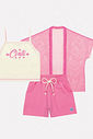 CONJ BLUSA, SHORTS E KIMONO NAT/RS CINTI/RS CONF