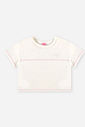 Conjunto Infantil Menina Blusa Boxy e Short com Linho Iogurte