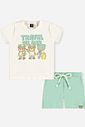 Conjunto Bebê Menino Camiseta Travel All Day Ursinhos e Bermuda Brisa