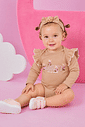 Body com Faixa Bebê Menina Ursas Adorable Mundo Cinti