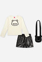 Conjunto Infantil Menina com Bolsa Cute Cat Beli.me